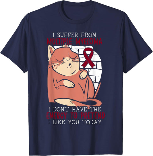 Multiple Myeloma Warrior Myeloma Cancer Awareness T-Shirt - T-Shirt | Navy