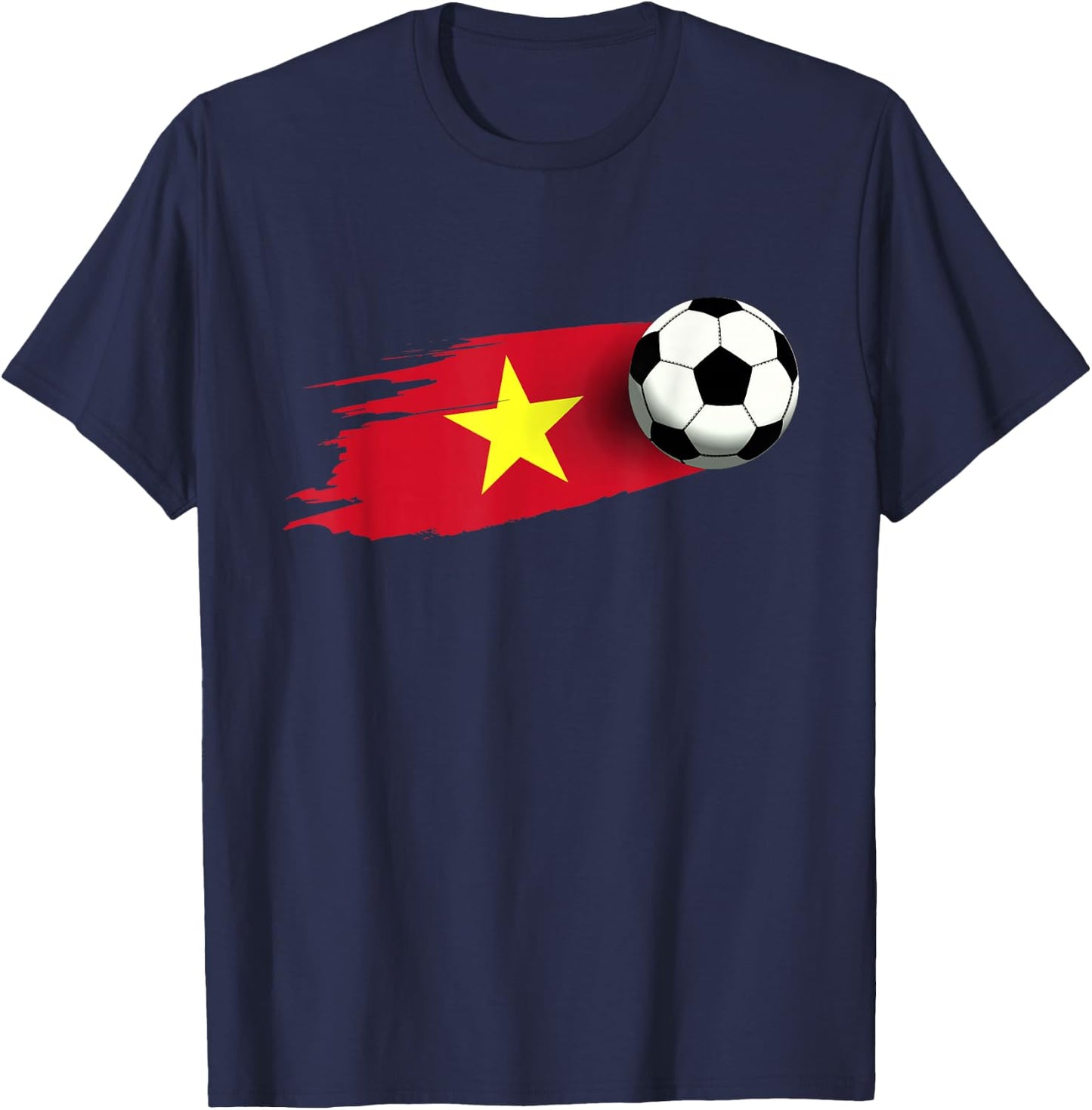 Vietnam Flag Jersey Vietnam Soccer Team Vietnam T-Shirt - T-Shirt | Navy