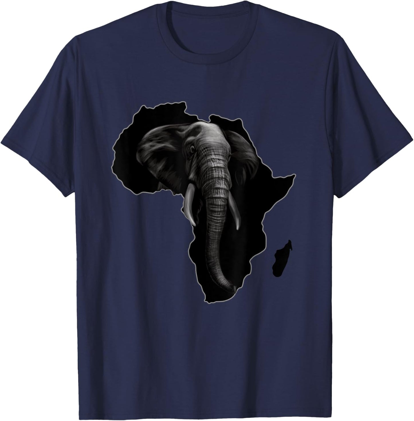 Proud Africa African Country Elephant Continent Love T-Shirt - T-Shirt | Navy