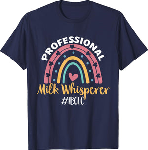 IBCLC Milk Whisperer Breastfeeding Lactation Consultant T-Shirt - T-Shirt | Navy