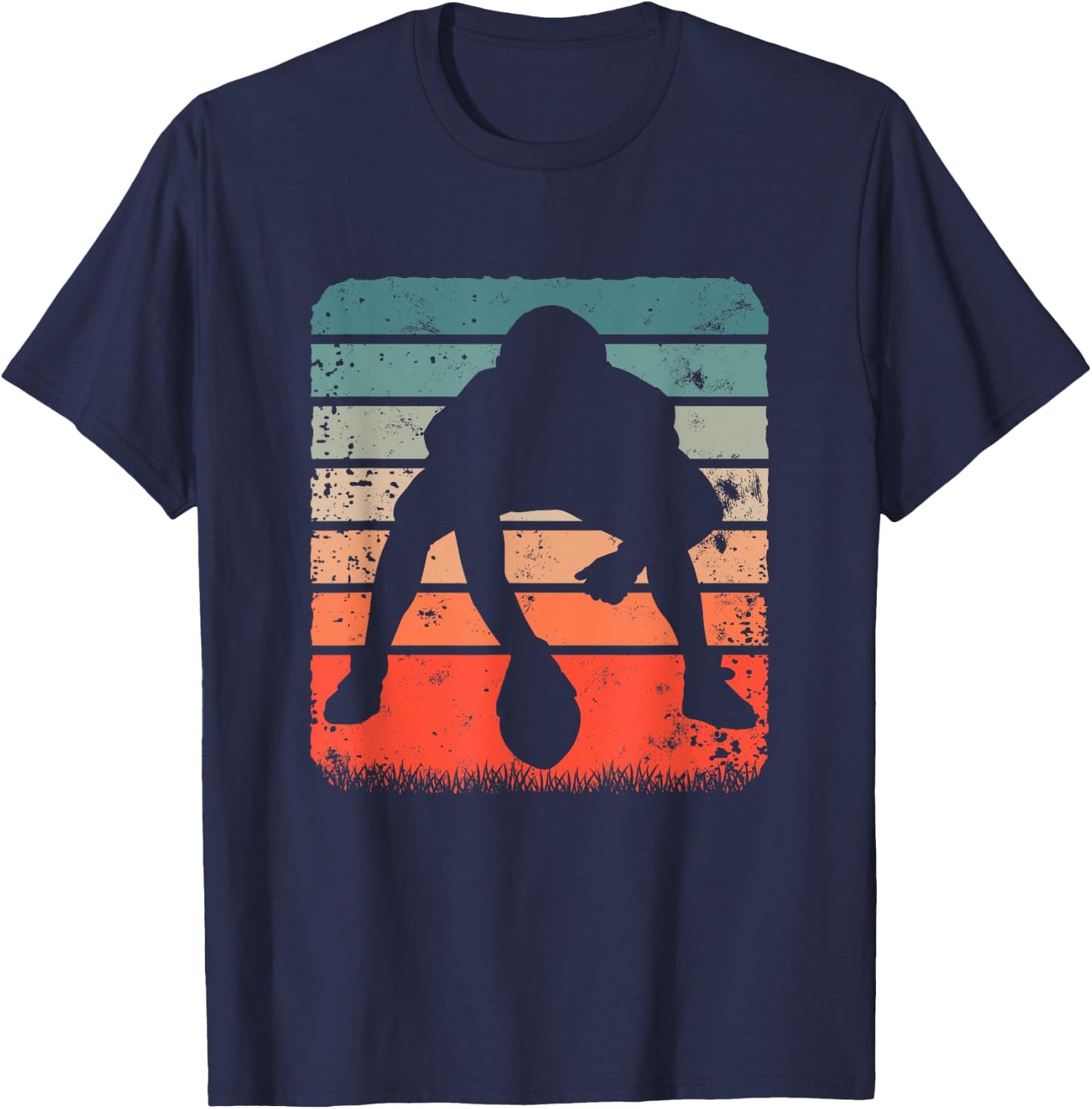 American Football Snap Pose T-Shirt - T-Shirt | Navy