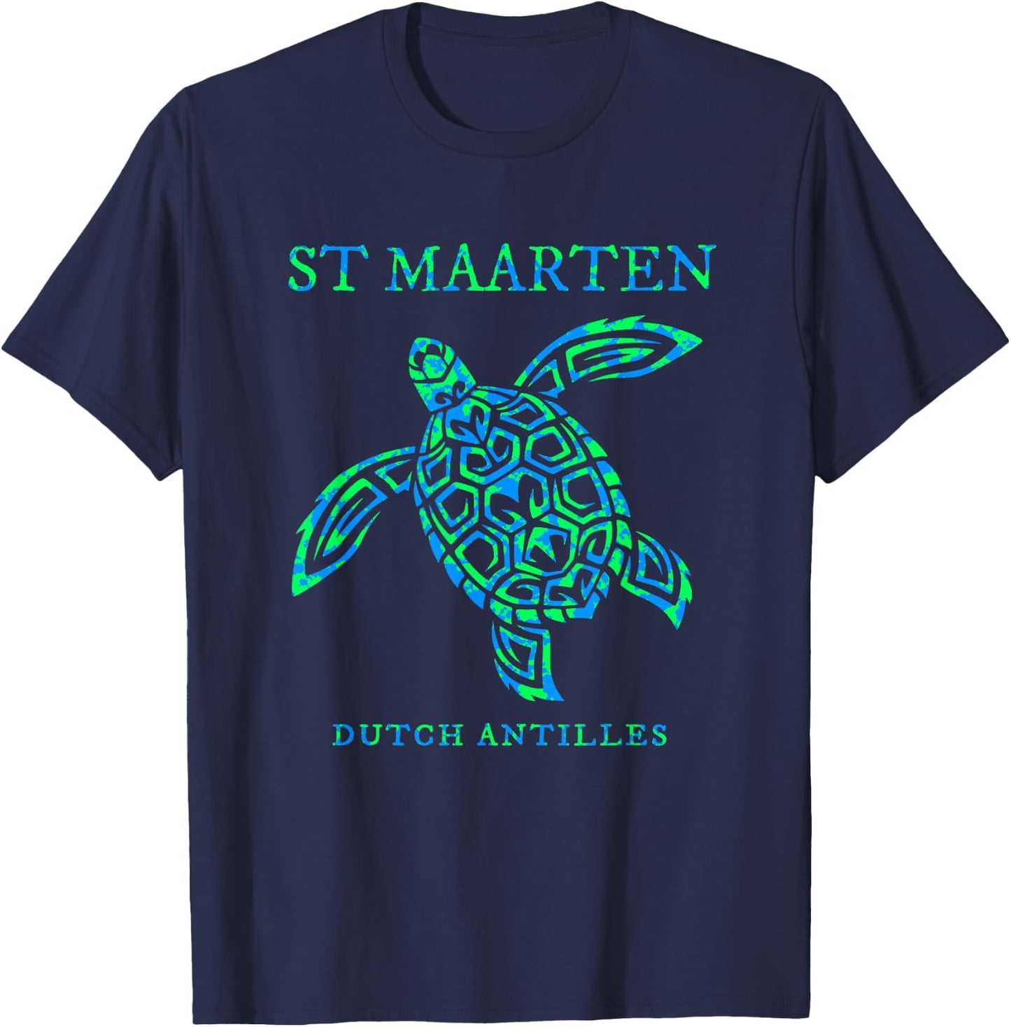 St. Maarten Sea Turtle Boys Girls Vacation Souvenir T-Shirt - T-Shirt | Navy