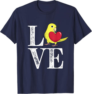 Love Parrot I Yellow Parrotlet T-Shirt - T-Shirt | Navy