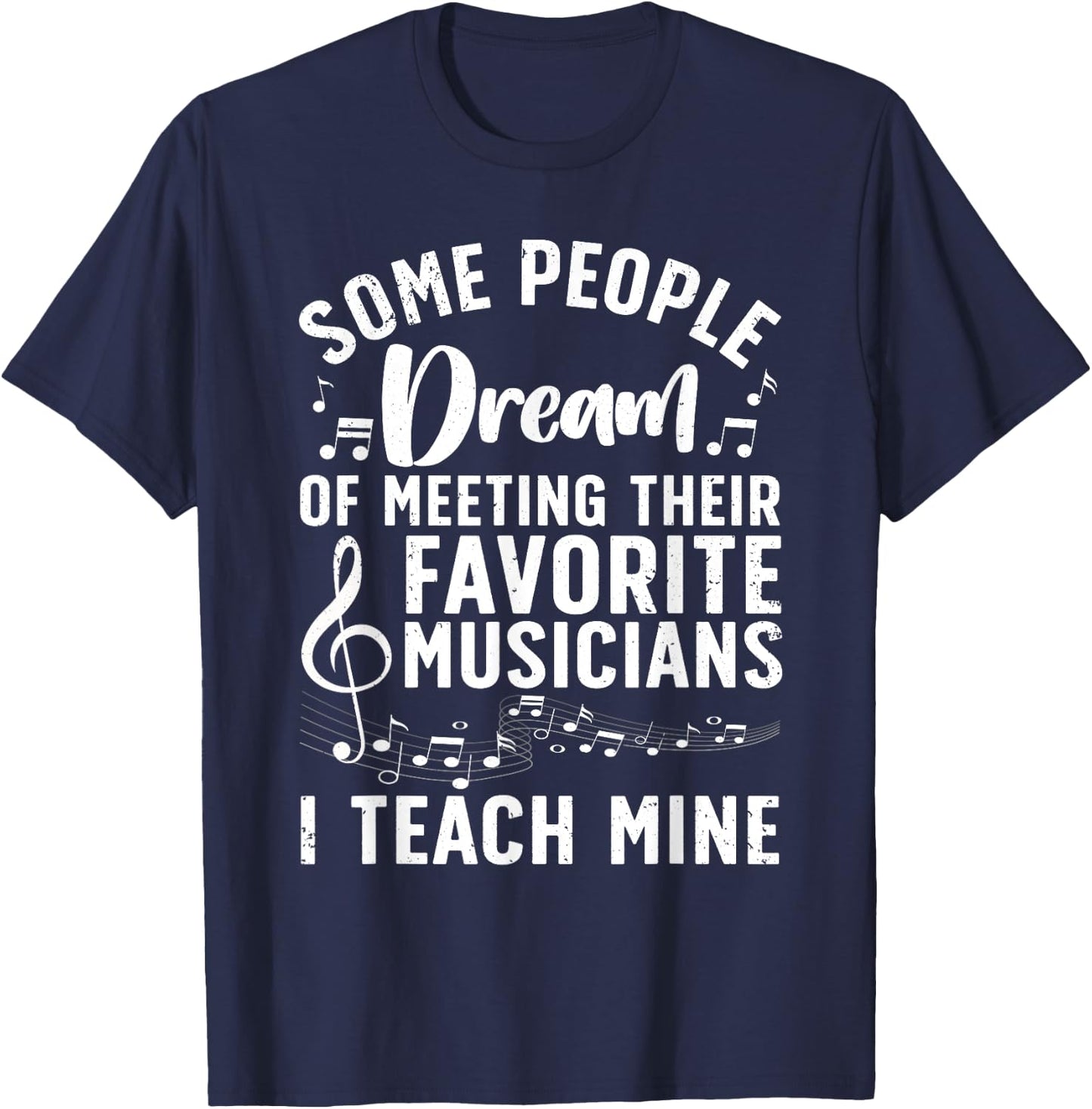 Best Music Teacher Women Musician Band Piano Teacher T-Shirt - T-Shirt | Navy