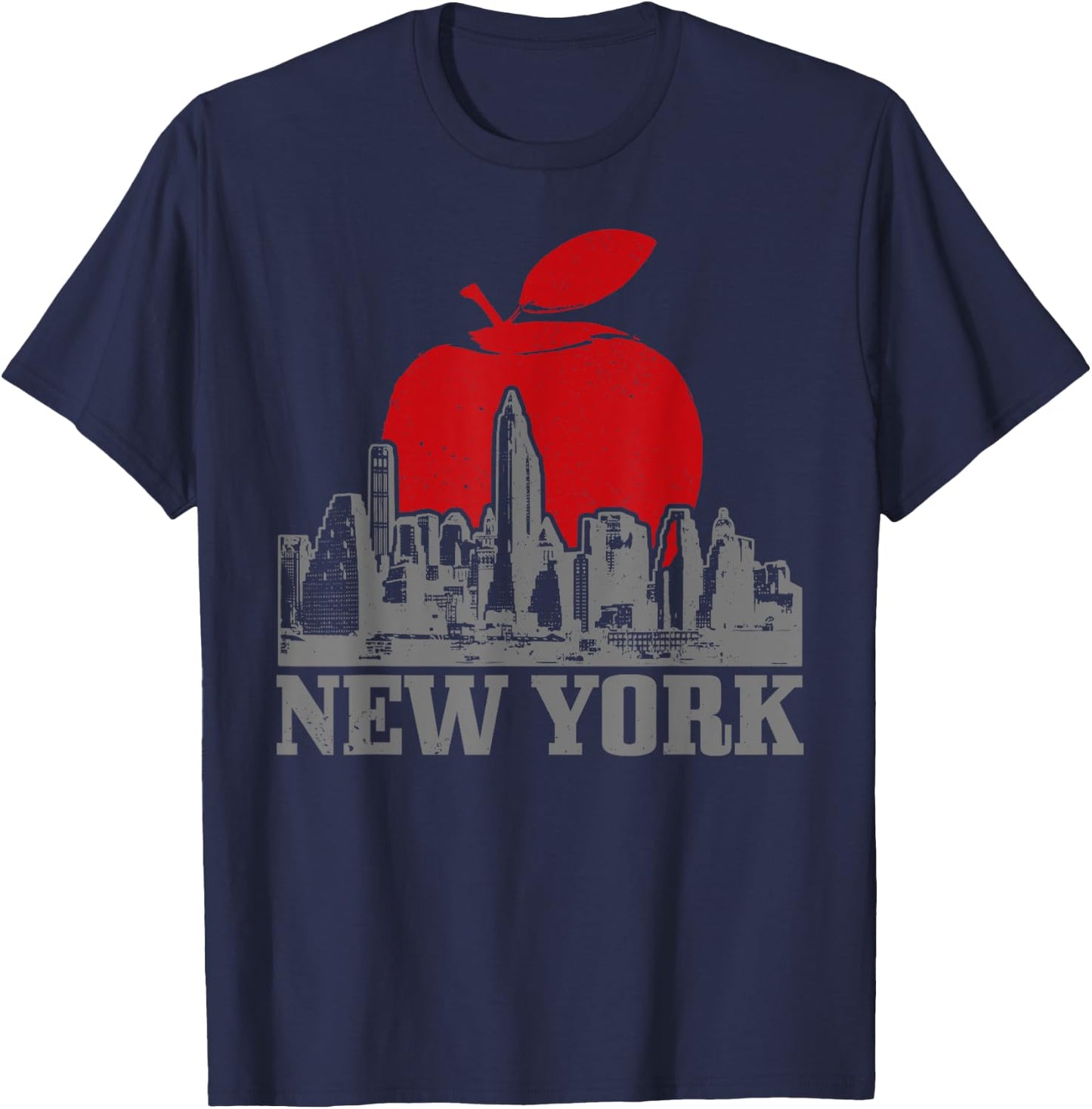 New York City Skyline Big Apple NYC NY Manhattan Souvenir T-Shirt - T-Shirt | Navy
