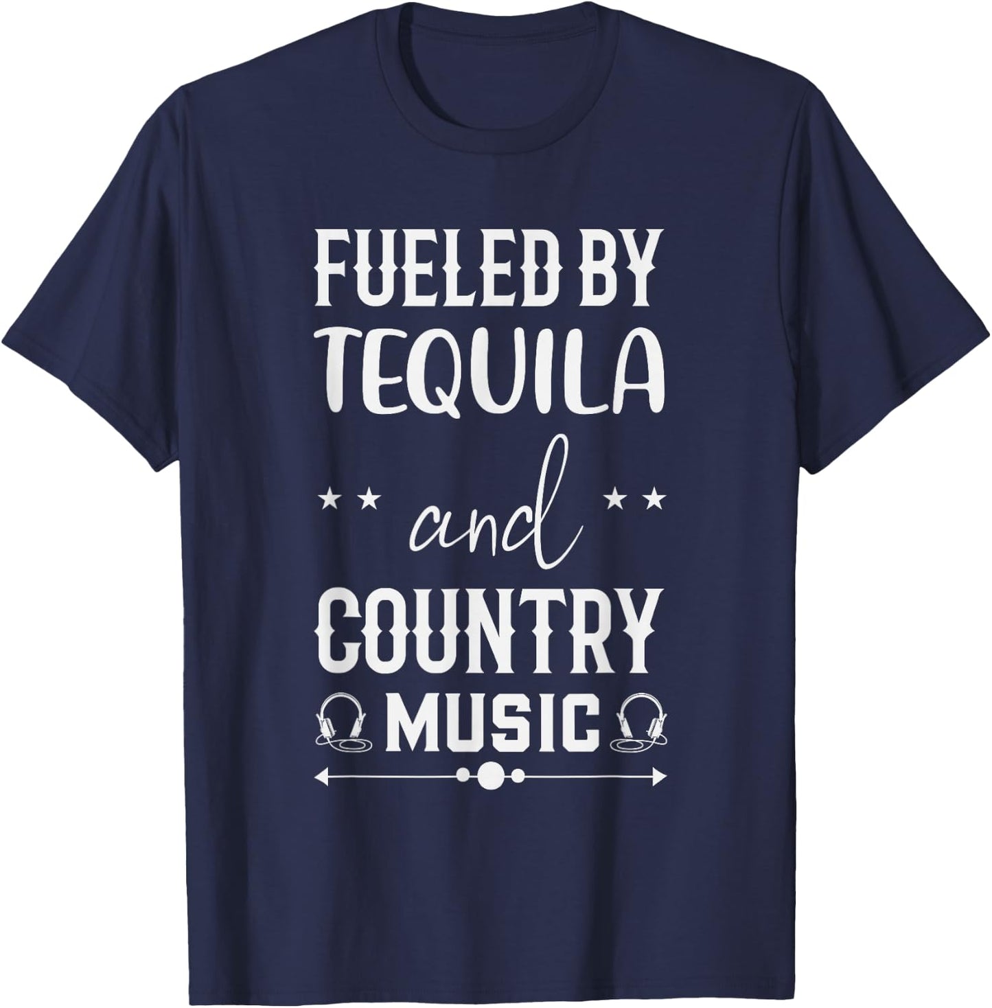 Funny Tequila Country Music Party Drinking Vibes Western T-Shirt - T-Shirt | Navy