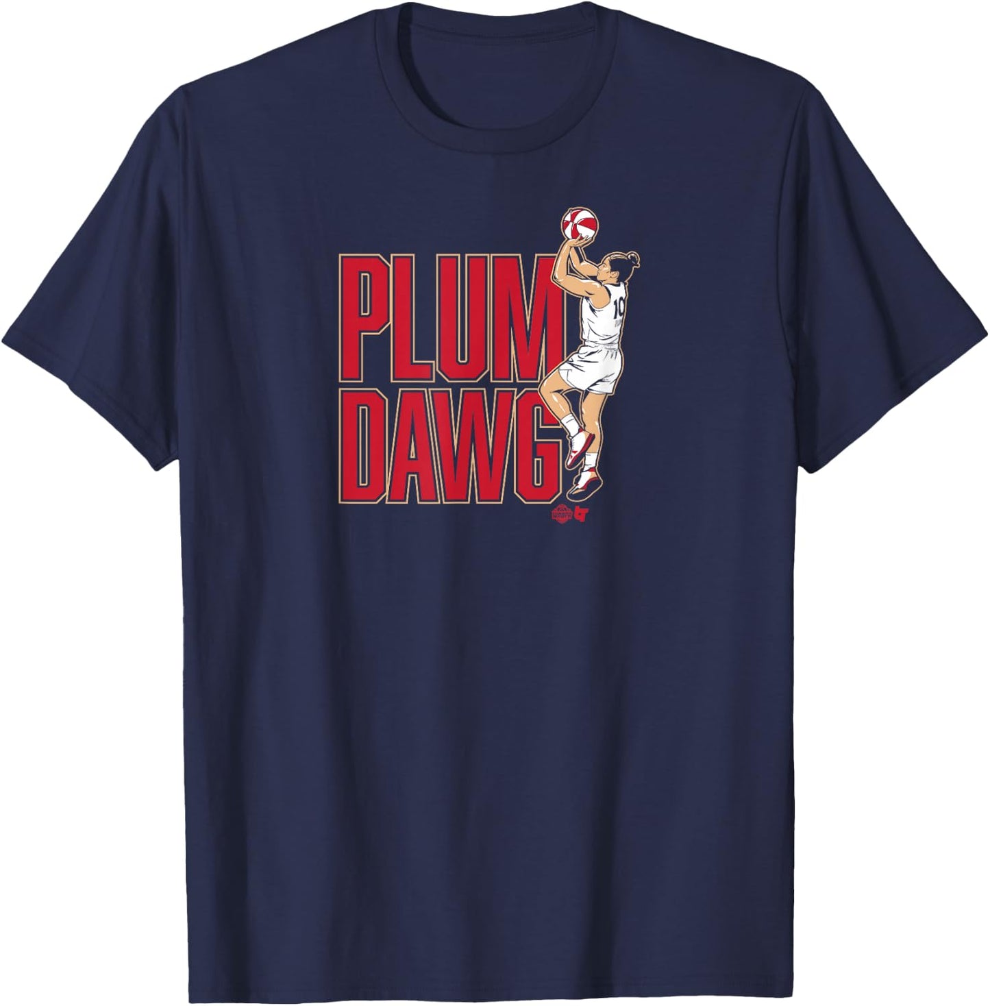 Kelsey Plum: Plum Dawg - Las Vegas Basketball T-Shirt - T-Shirt | Navy