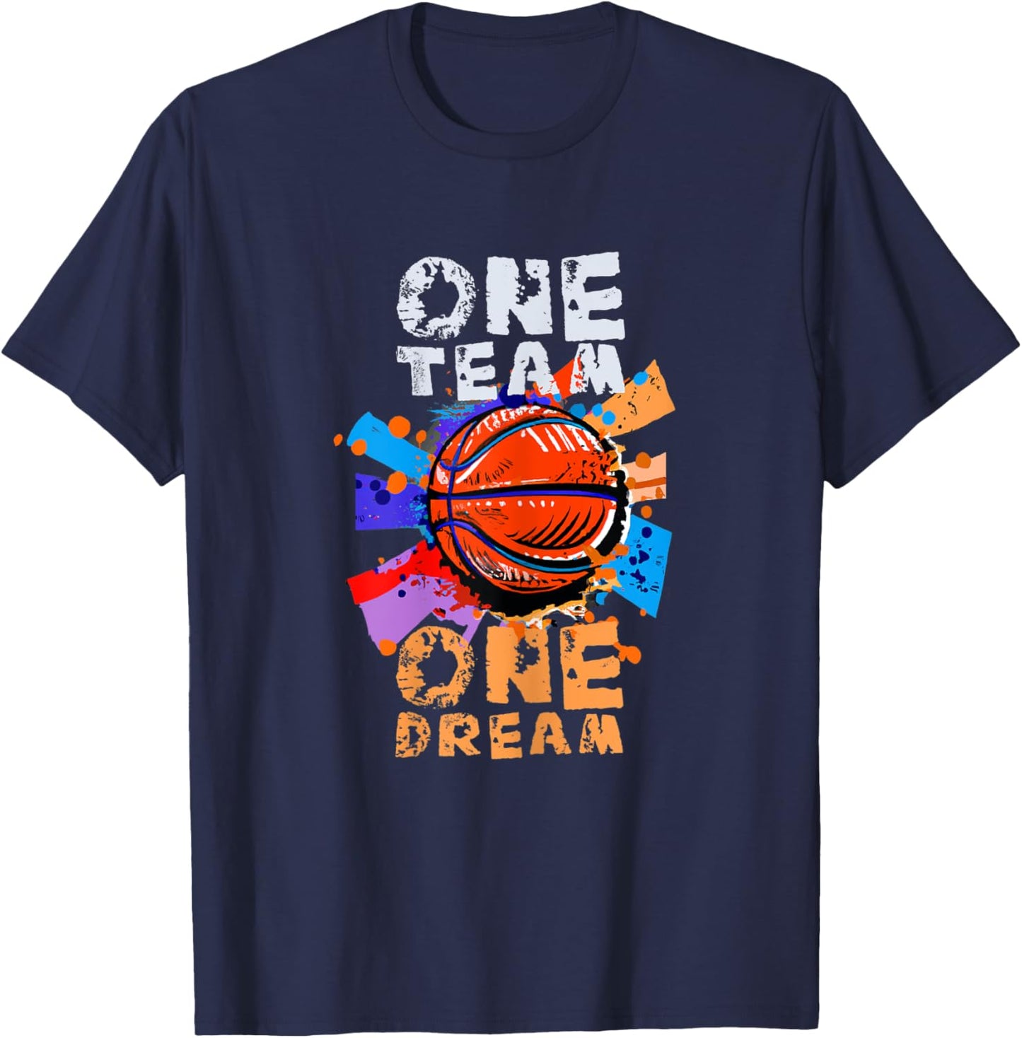 One Team, One Dream - Basketball Girls & Women T-Shirt - T-Shirt | Navy