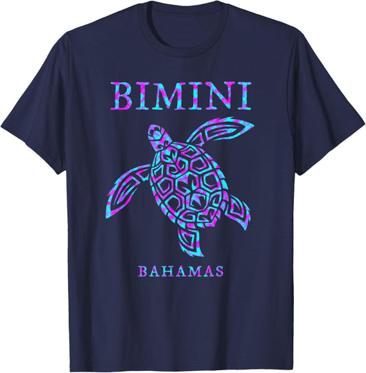 Bimini Bahamas Sea Turtle Boys Girls Toddler Cruise Souvenir T-Shirt - T-Shirt | Navy