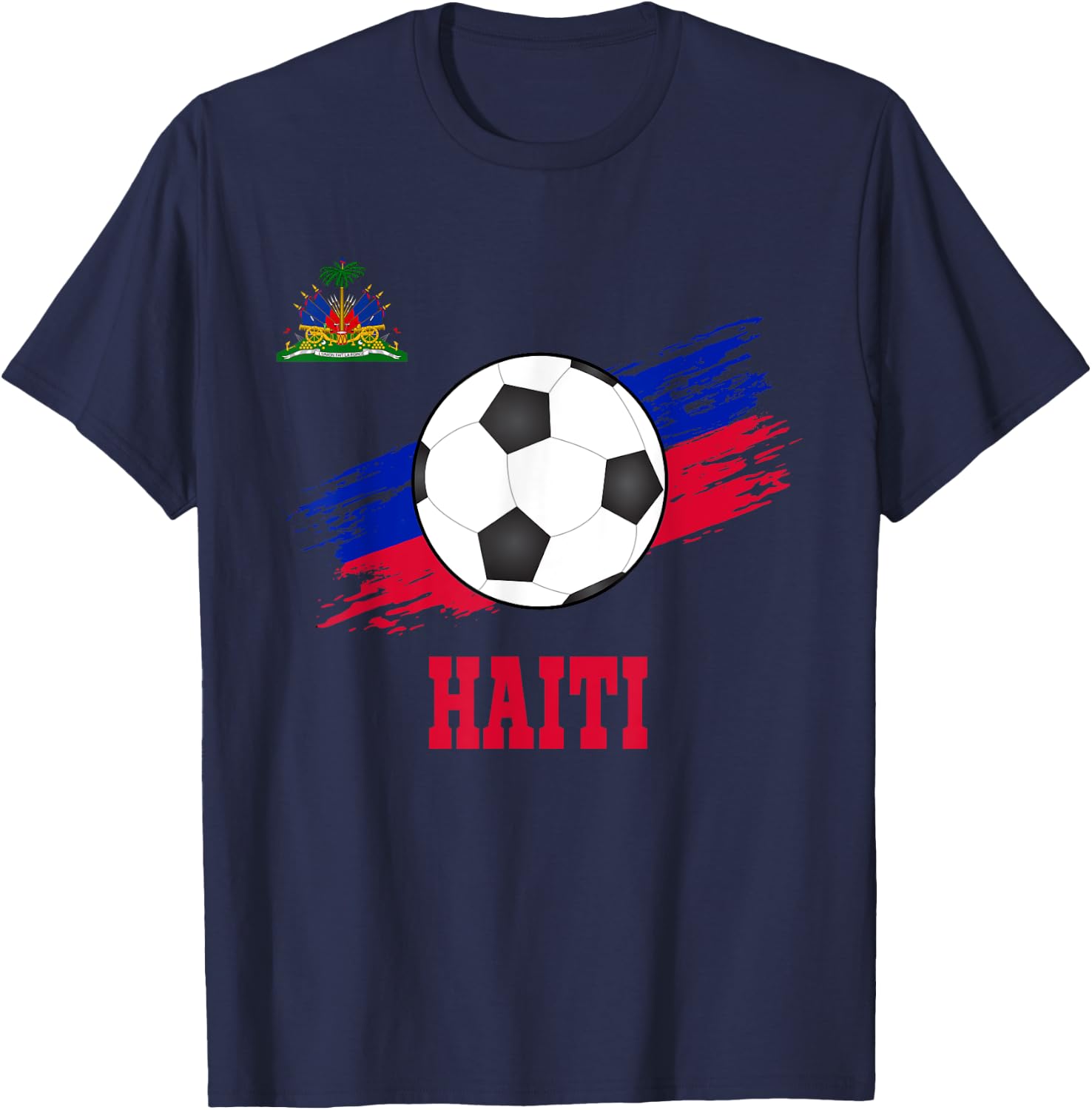 Haiti Soccer Haitian Football Haiti Futbol T-Shirt - T-Shirt | Navy