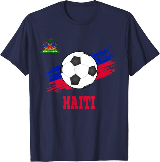 Haiti Soccer Haitian Football Haiti Futbol T-Shirt - T-Shirt | Navy