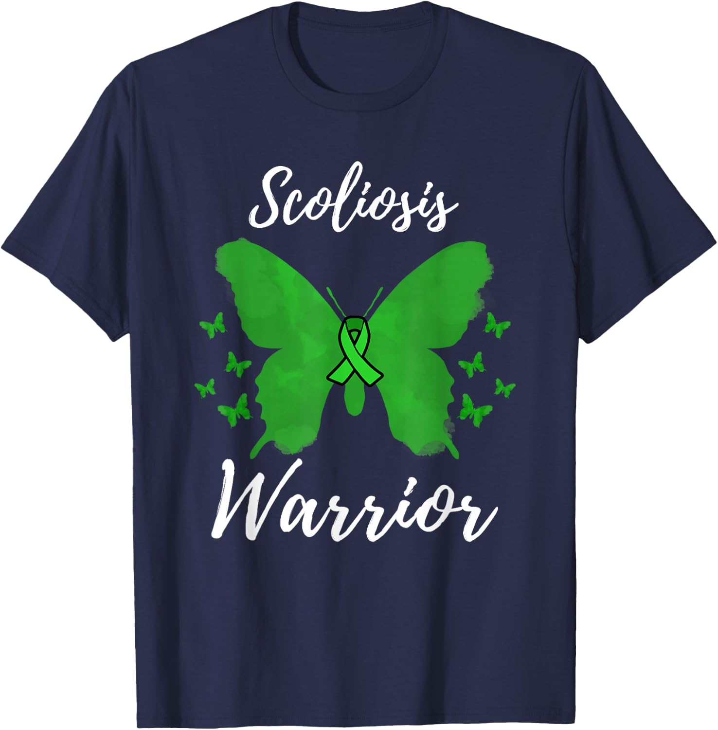 Scoliosis Warrior Scoliosis Awareness T-Shirt - T-Shirt | Navy