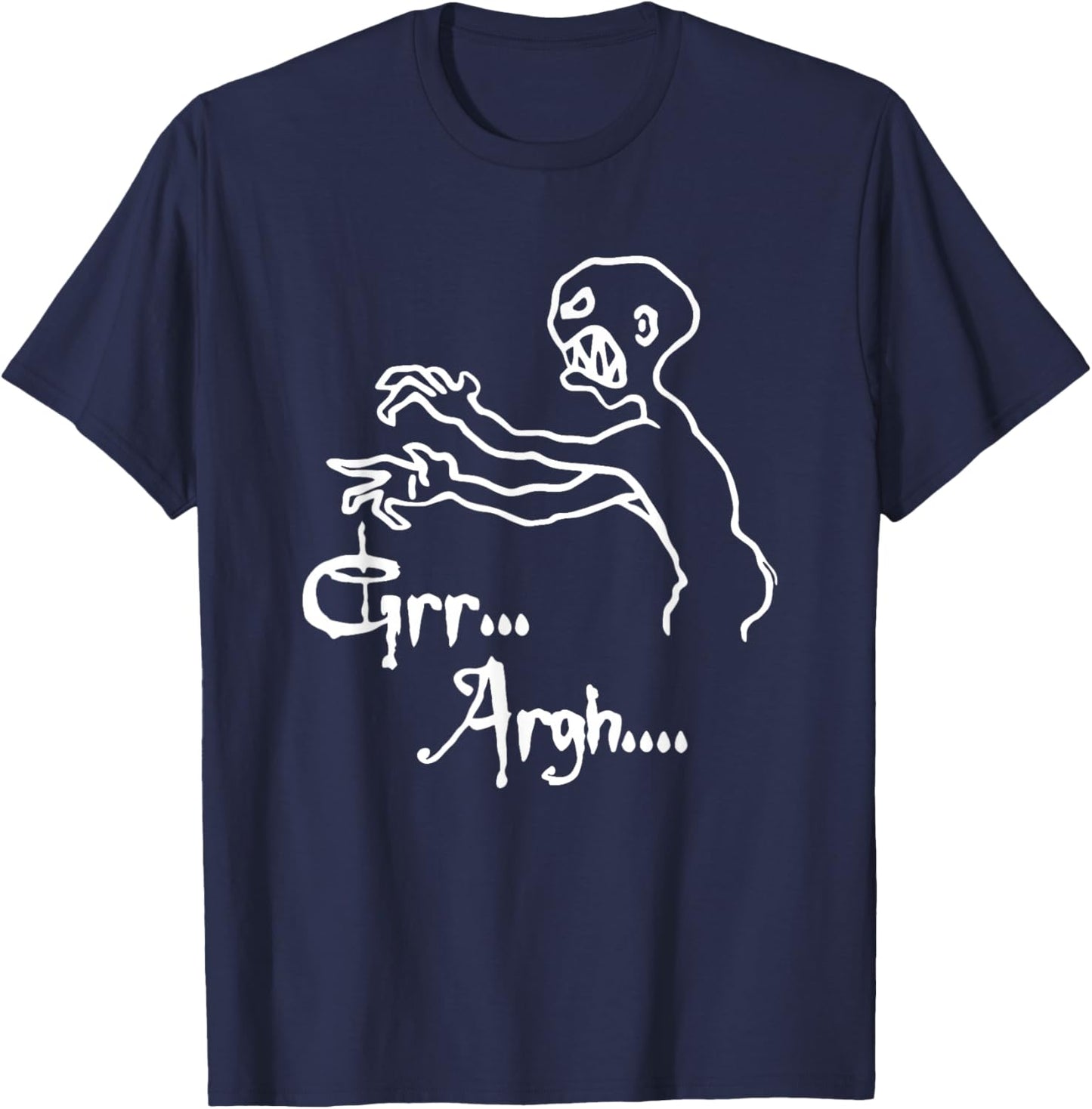 Zombie Grr Argh T-Shirt - T-Shirt | Navy