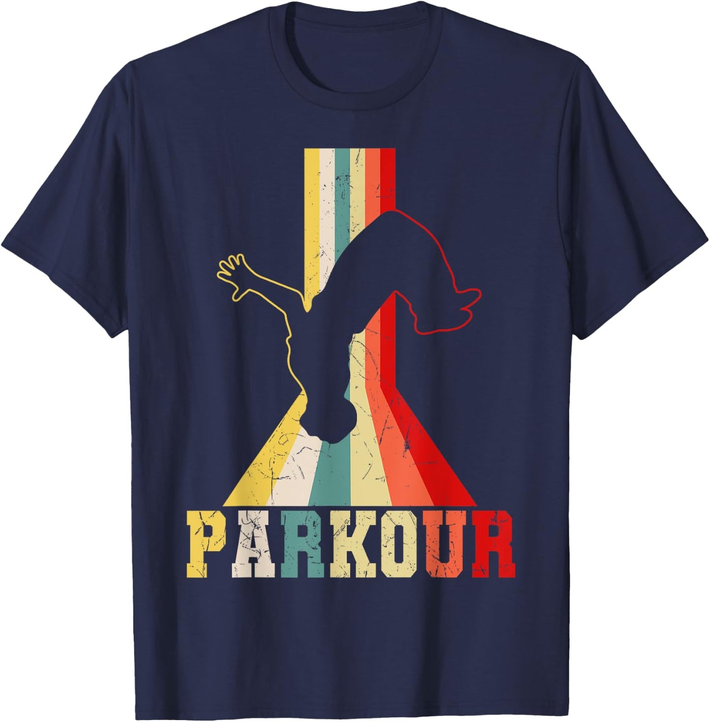 Parkour Freerunner Traceur Retro Freerunning Men Boys Kids T-Shirt - T-Shirt | Navy