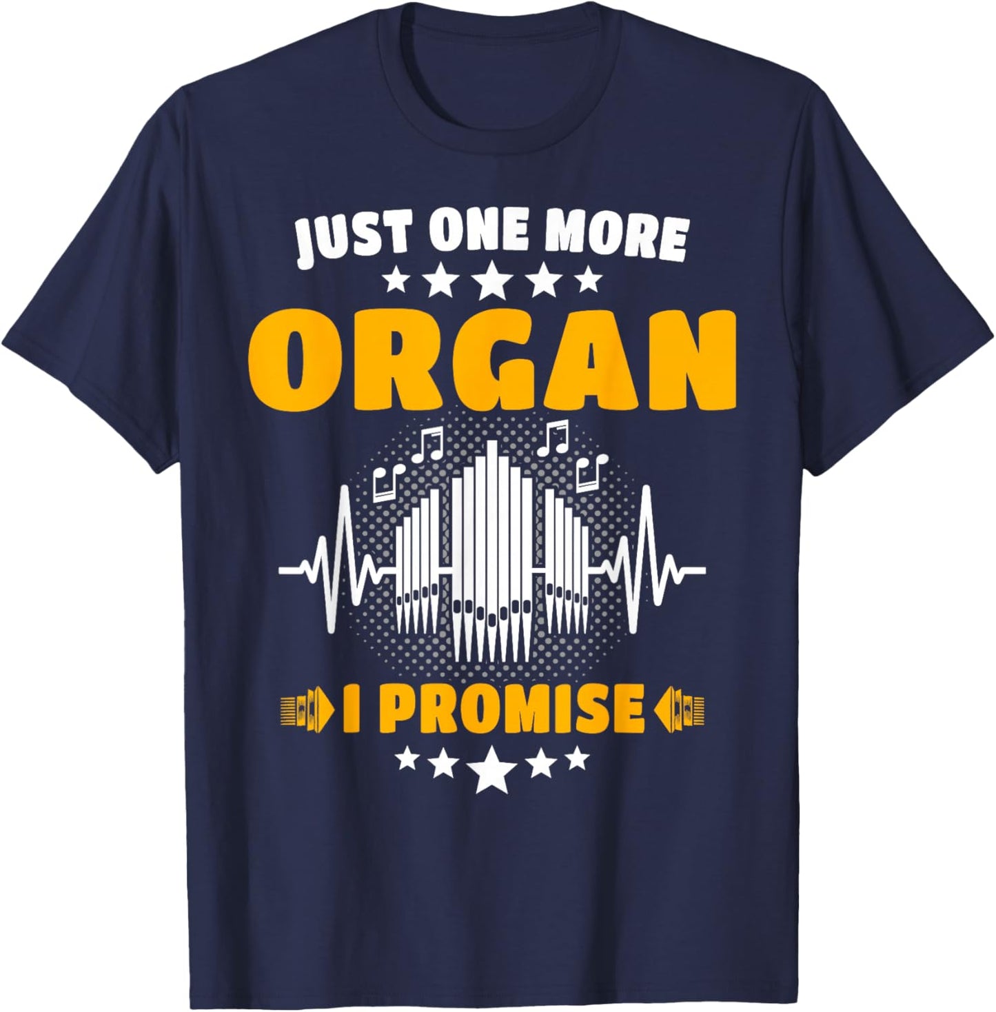 Organ Player Instrument Pipe Organist T-Shirt - T-Shirt | Navy