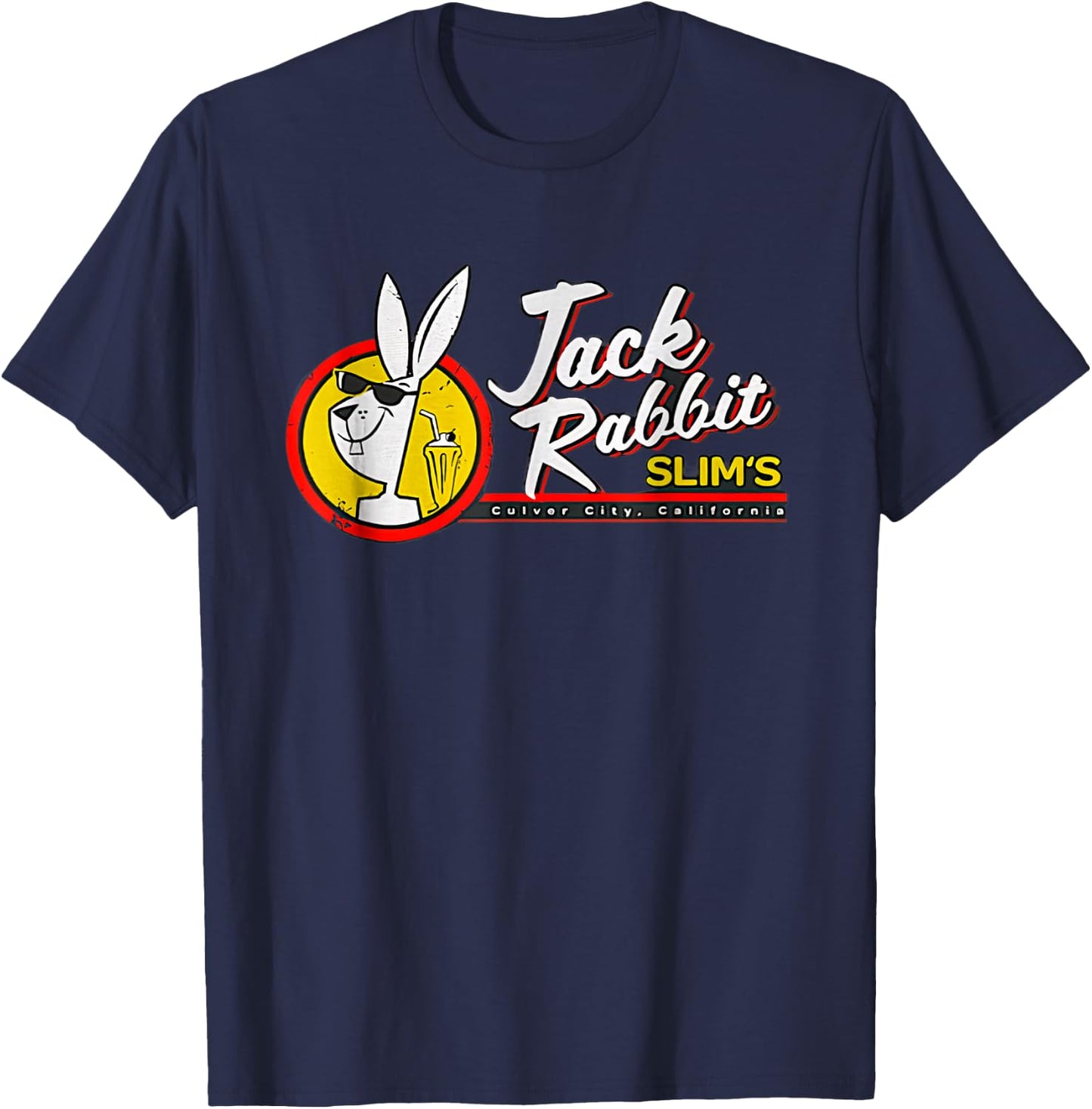 Rabbit Jack Slim's Pulp Los Angeles Restaurant Retro Vintage T-Shirt - T-Shirt | Navy