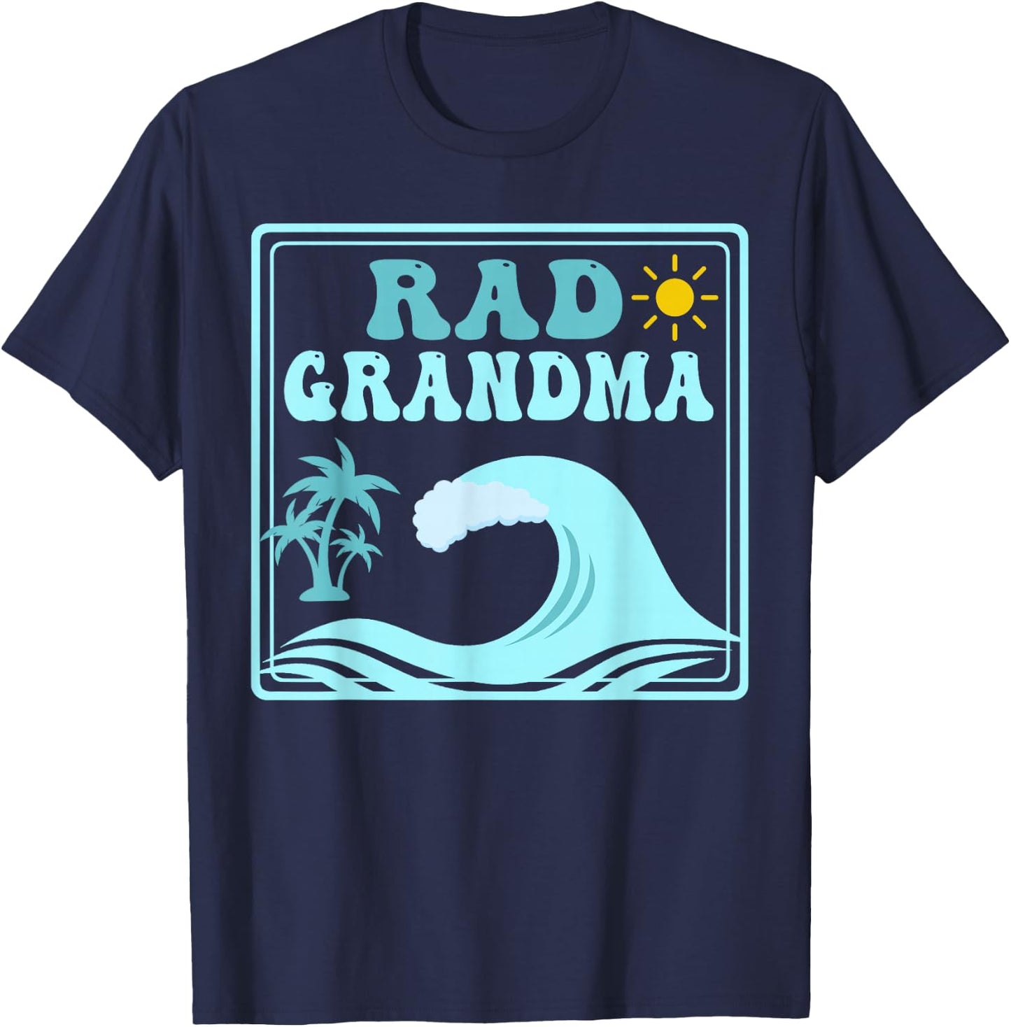 Rad Grandma The Big One 1st Birthday Surf Family Matching T-Shirt - T-Shirt | Navy