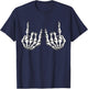Rock On Skeleton Hand Rock & Roll Rock Band Men Halloween T-Shirt - T-Shirt | Navy