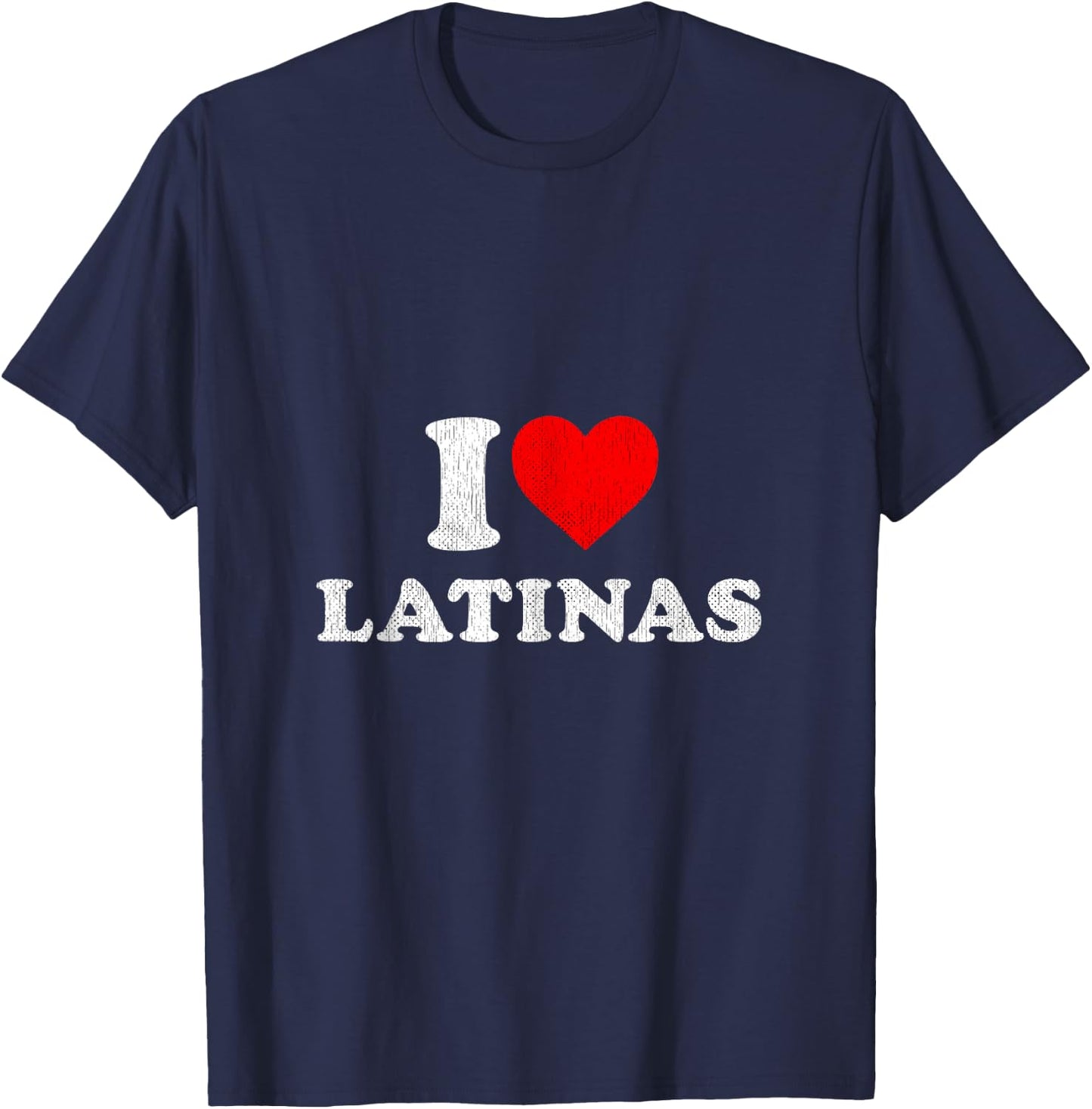 Retro I Heart Latinas Clothing I Love Latinas T-Shirt - T-Shirt | Navy