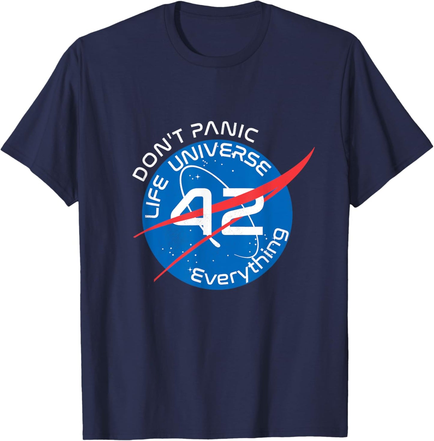 The 42 Answer to Life The Universe and Everything T-Shirt - T-Shirt | Navy