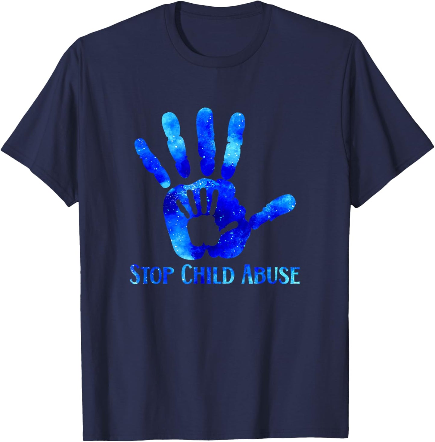 Stop Child Abuse Prevention Awareness Month T-Shirt - T-Shirt | Navy