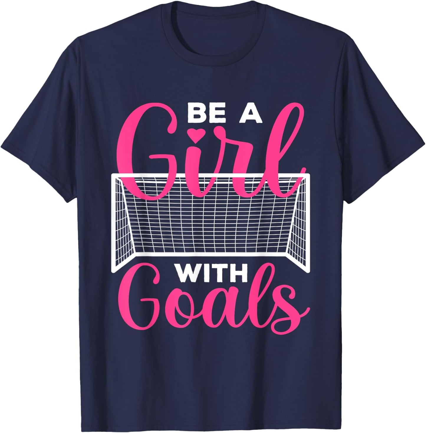 Funny Soccer Art For Girls Teens Women Soccer Lovers Players T-Shirt - T-Shirt | Navy