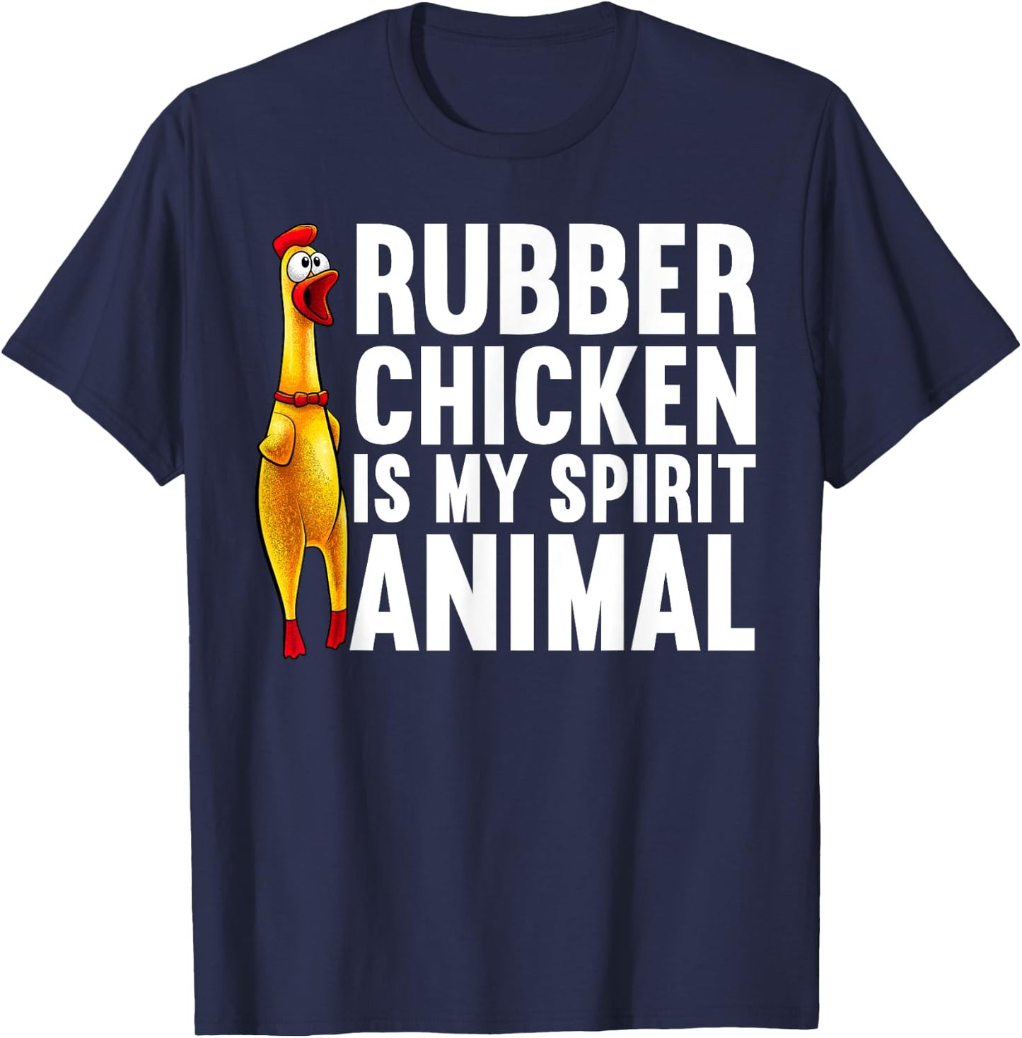 Funny Rubber Chicken Women Kids Rubber Chicken Lover T-Shirt - T-Shirt | Navy
