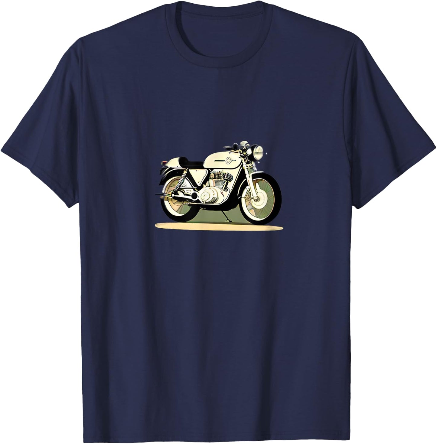Vintage Cafe Racer Motorcycle Ride Bike Gift T-Shirt - T-Shirt | Navy