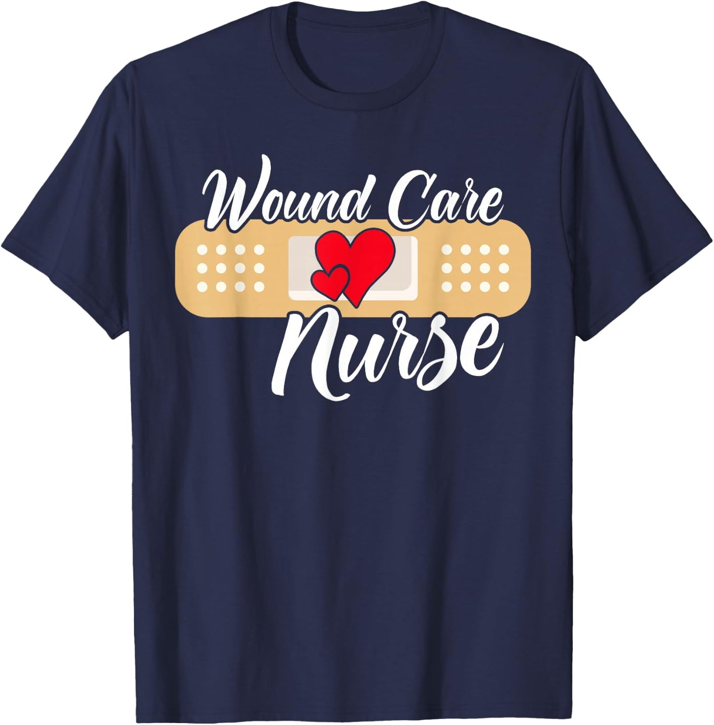 Cute Wound Care Nurse Heart T-Shirt - T-Shirt | Navy