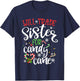 Will Trade Sister For Candy Cane Christmas Kids Girls Boys T-Shirt - T-Shirt | Navy