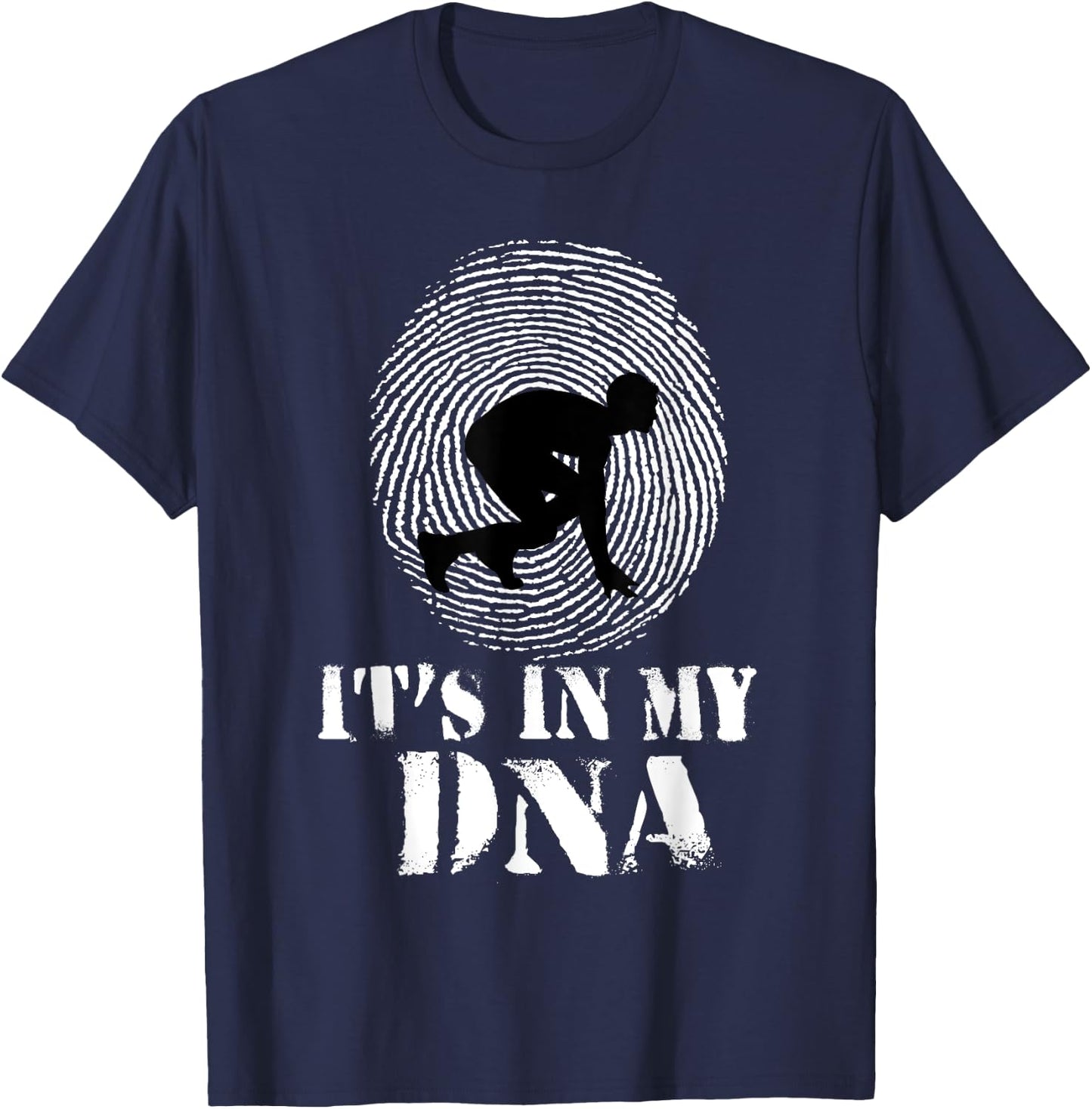 Running Sprint Track and Field It's in my DNA T-Shirt - T-Shirt | Navy