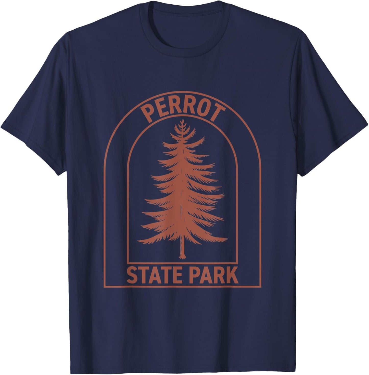 Perrot State Park Wisconsin Vintage Tree T-Shirt - T-Shirt | Navy