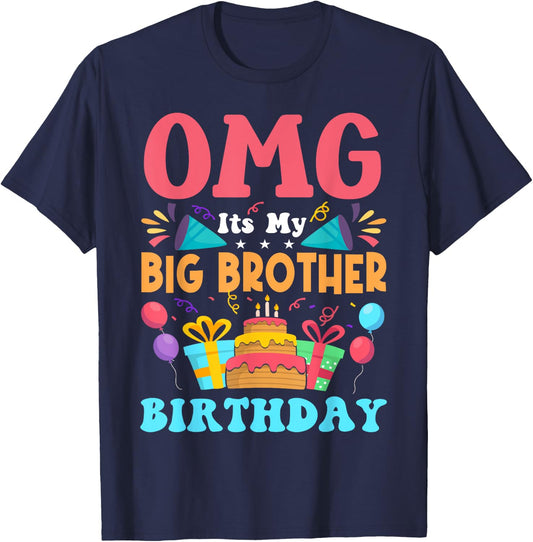 It's My Birthday Big Brother Gift Family Happy Birthday T-Shirt - T-Shirt | Navy