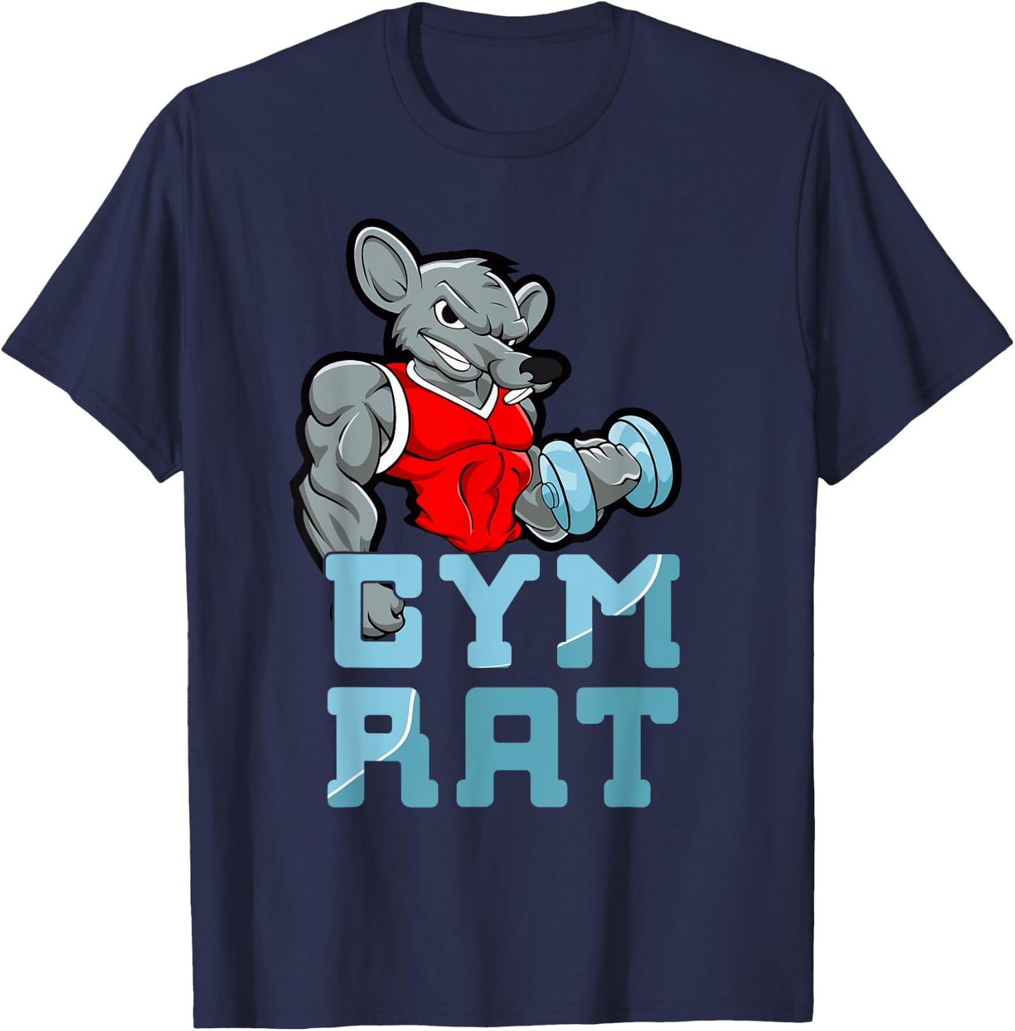 Gym Rat Fitness Bodybuilding Exercise Muscles Sport T-Shirt - T-Shirt | Navy