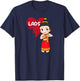 Laos Lao Sinh Girl Heart Laotian T-Shirt - T-Shirt | Navy