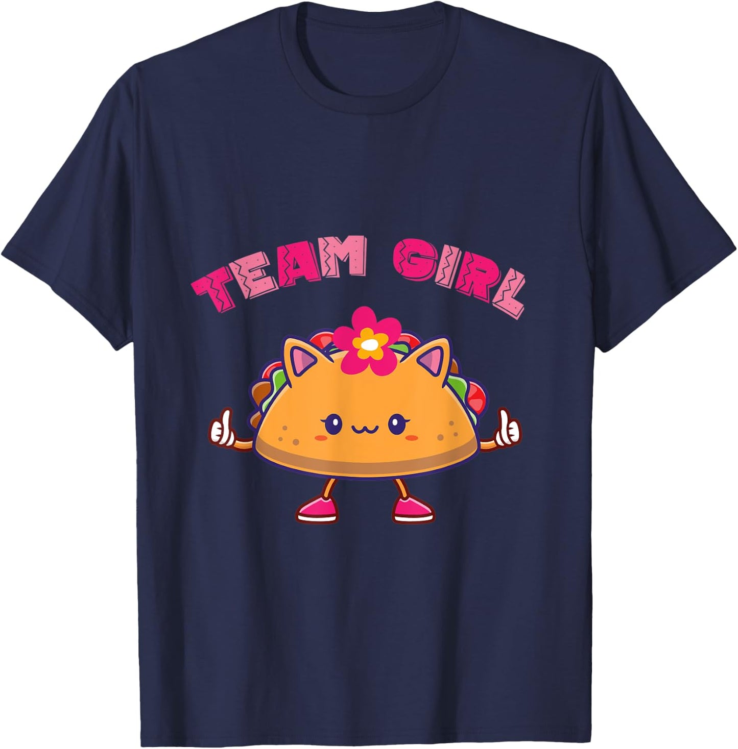 Cute Tacos Mexican Gender Reveal Team girl kid girl Toddler T-Shirt - T-Shirt | Navy