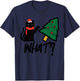 Black Cat Tipping Christmas Tree What Funny Men Women Kids T-Shirt - T-Shirt | Navy