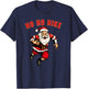 Funny Christmas Football Santa Claus Ho Ho Hike Holiday Dash T-Shirt - T-Shirt | Navy