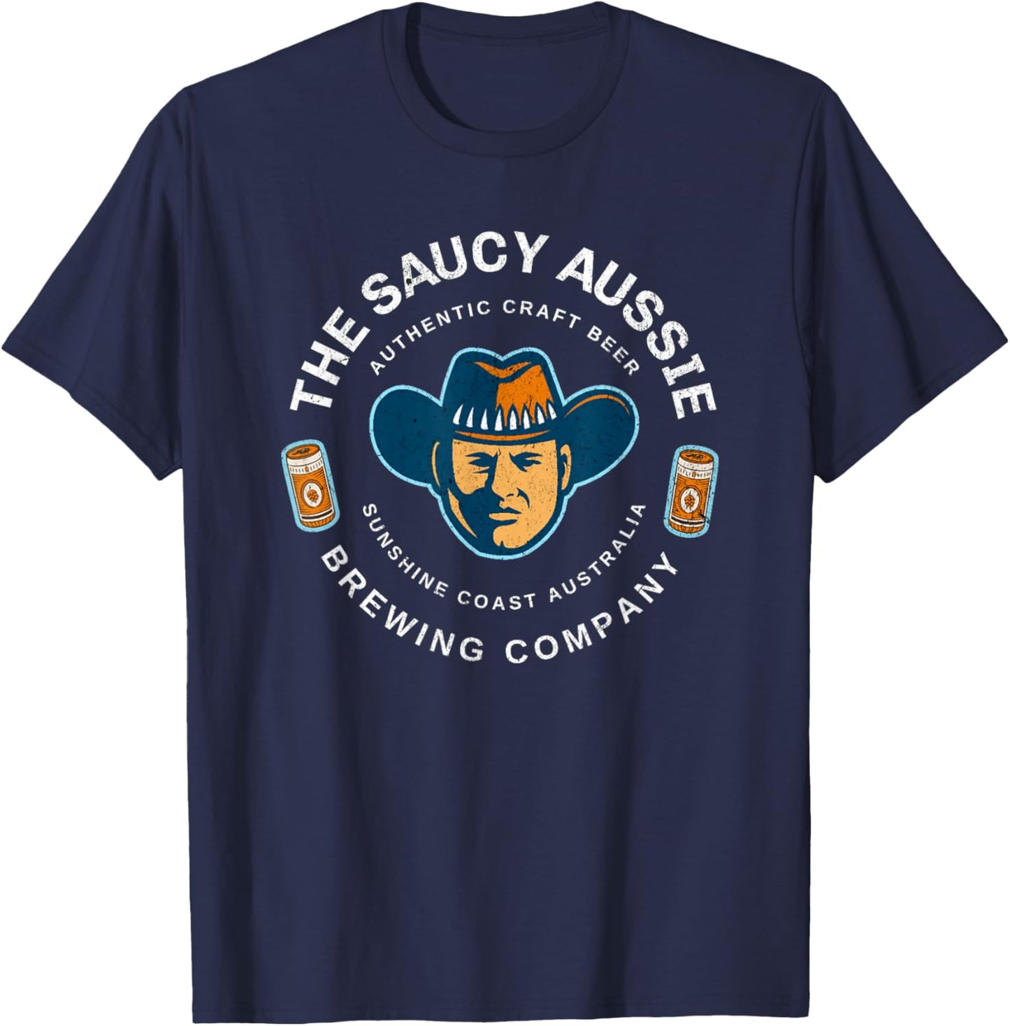 The Saucy Aussie Craft Beer Sunshine Coast Australia Beer T-Shirt - T-Shirt | Navy