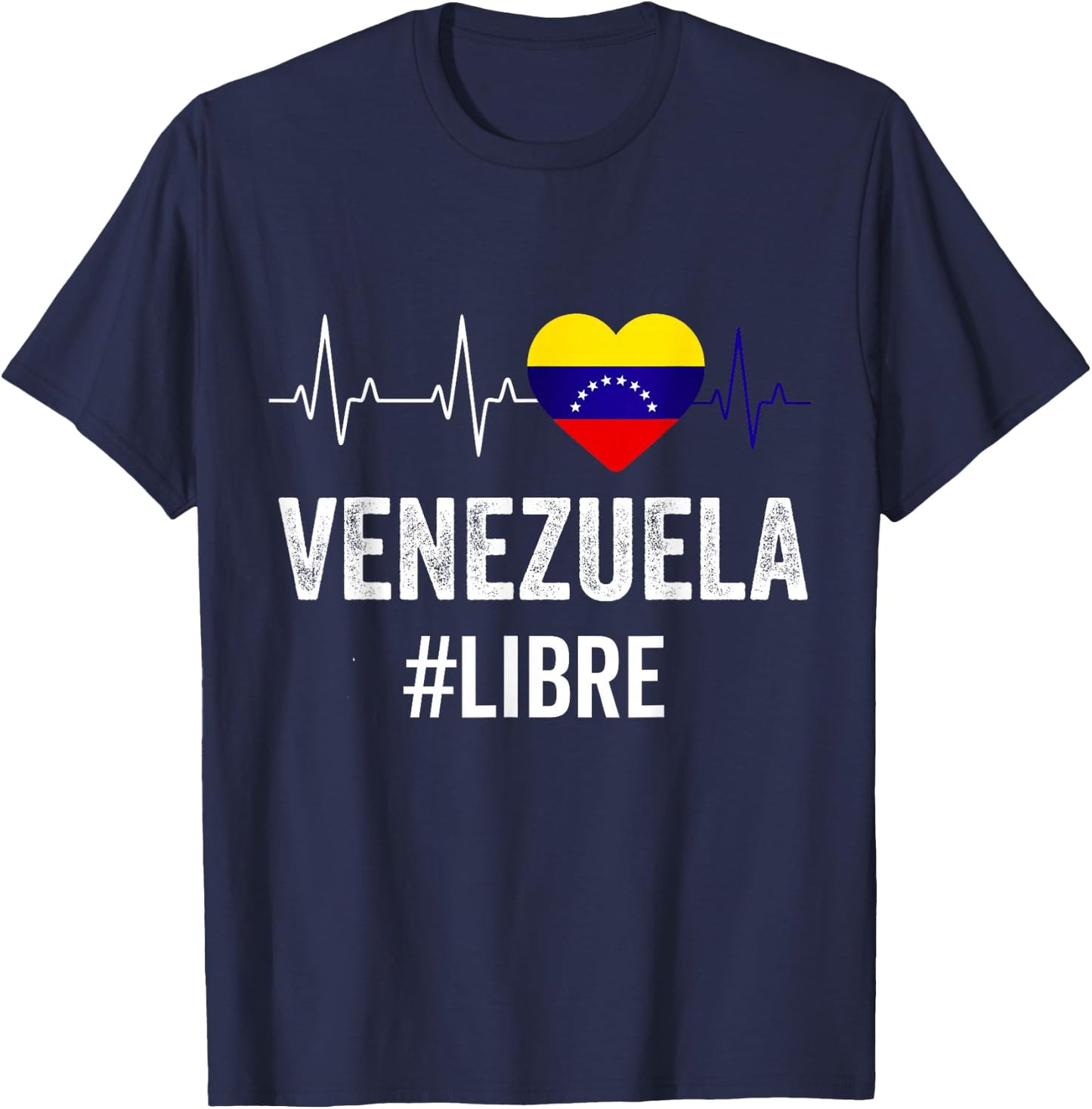 Venezuela Libre Flag Pride Bandera Venezolana Camiseta Root T-Shirt - T-Shirt | Navy