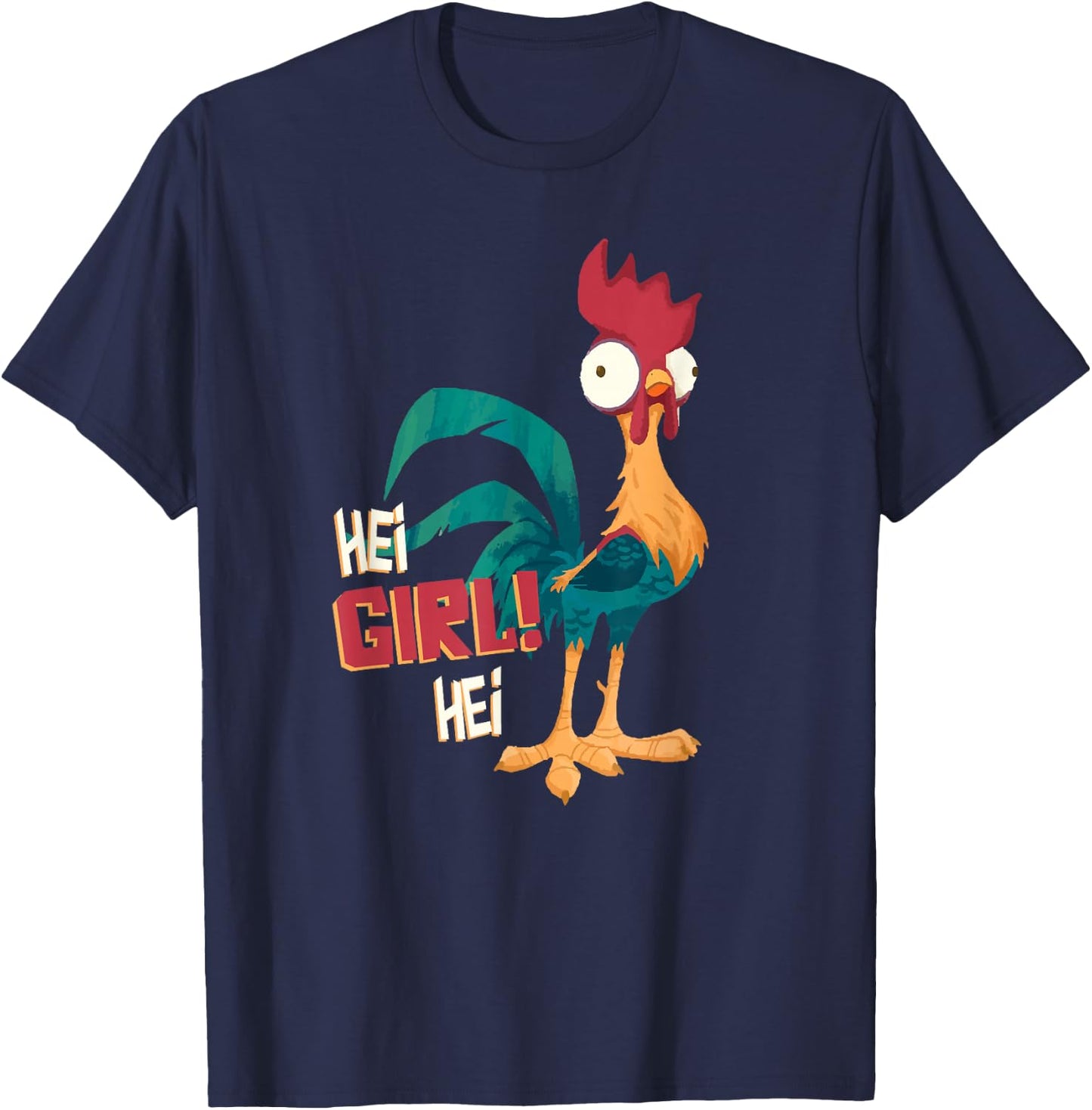 Disney Moana Hei Hei Chicken Hei Girl Hei T-Shirt - T-Shirt | Navy