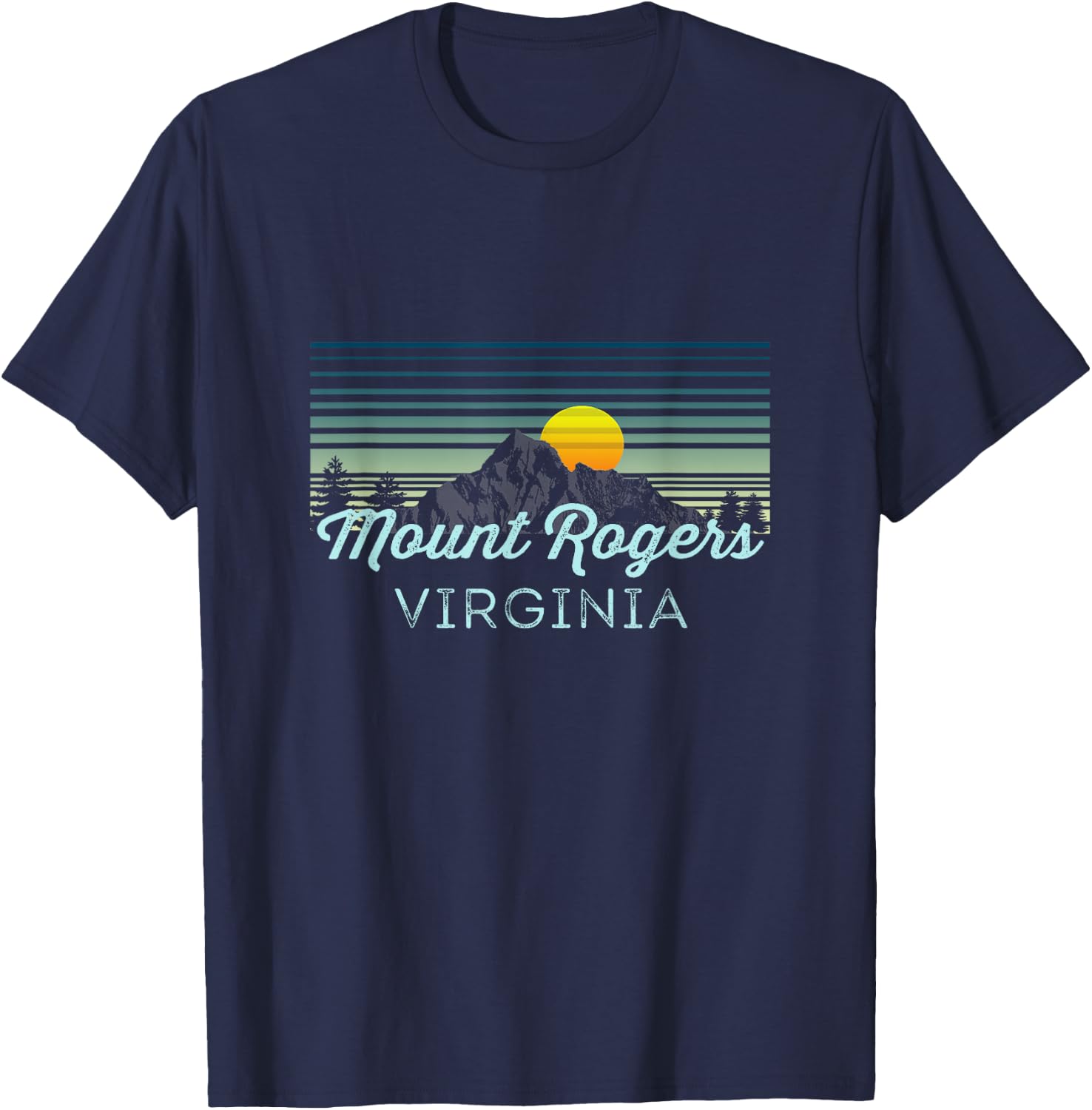 Mount Rogers Retro Clothes & Gear - Mount Rogers Souvenir T-Shirt - T-Shirt | Navy