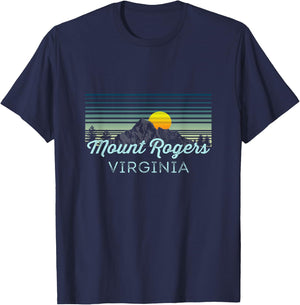 Mount Rogers Retro Clothes & Gear - Mount Rogers Souvenir T-Shirt - T-Shirt | Navy