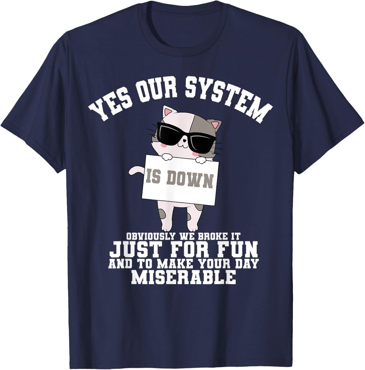 Tech Support Help Desk Information Technology Call Center T-Shirt - T-Shirt | Navy