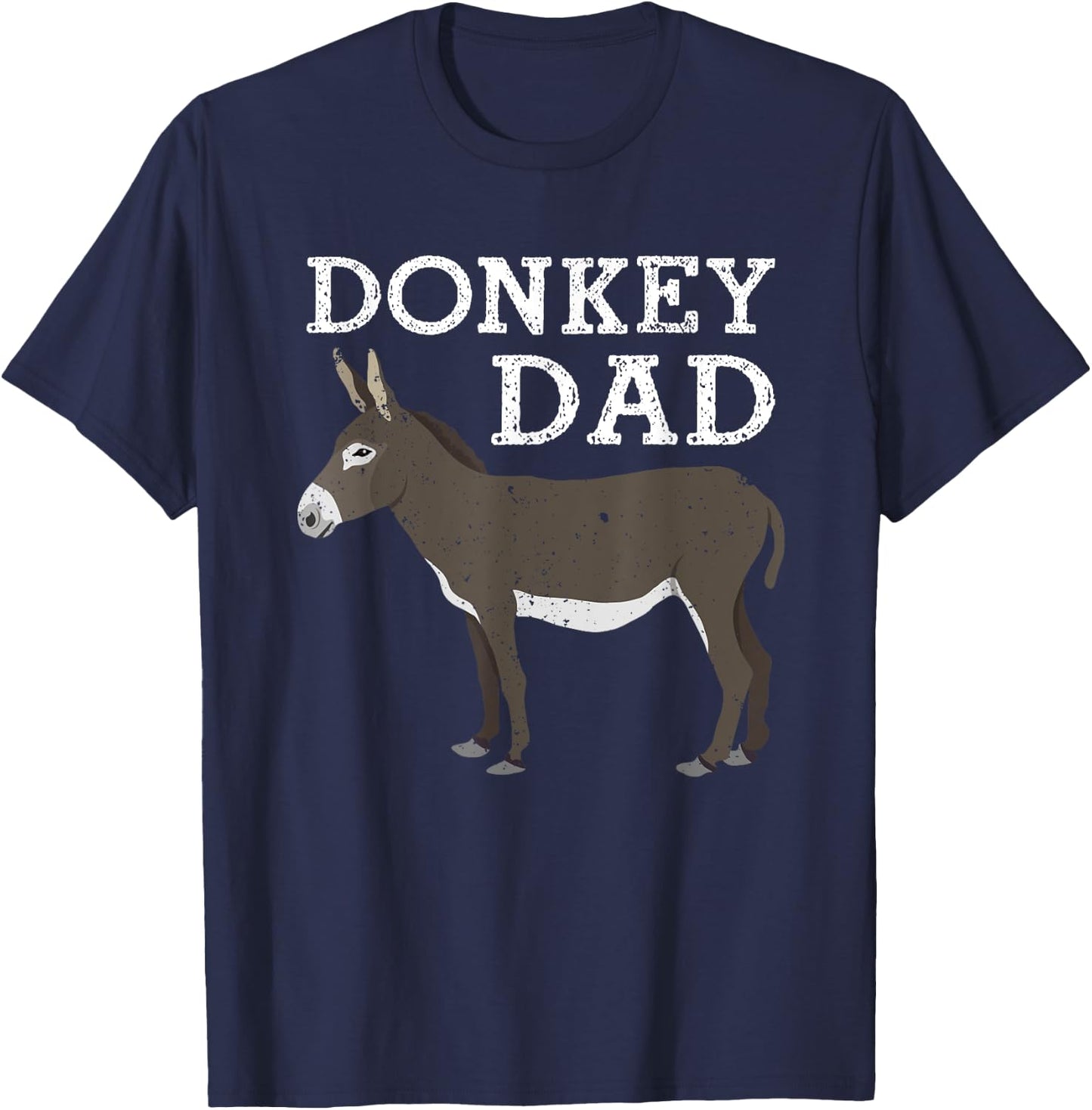 Funny Donkey Art For Dad Men Donkey Lover Mule Farm Animal T-Shirt - T-Shirt | Navy