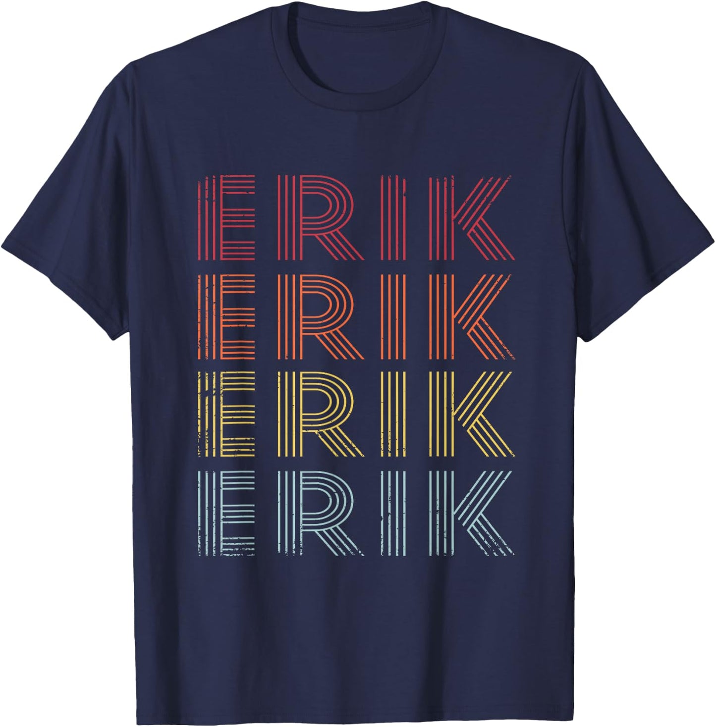 Erik Retro Vintage Style T-Shirt - T-Shirt | Navy