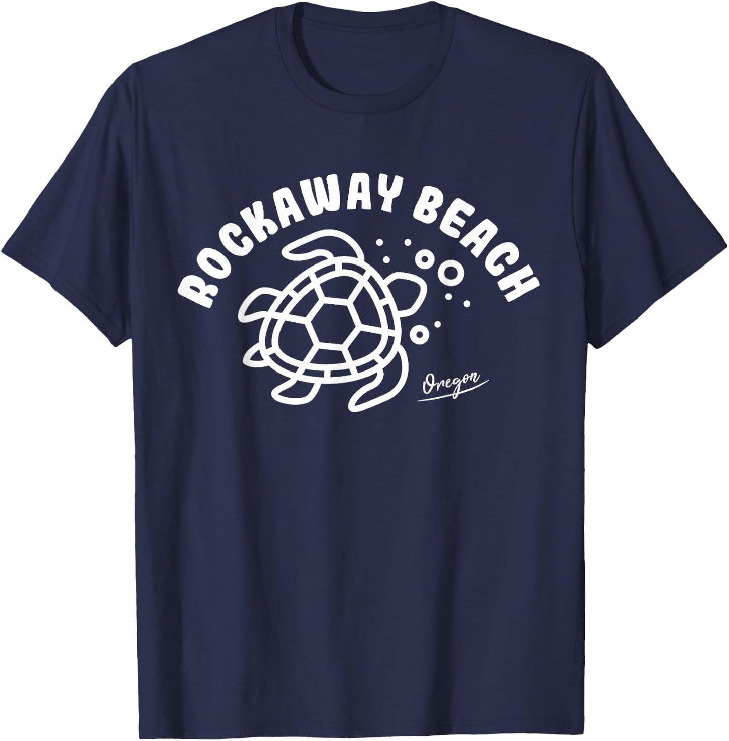 Rockaway Beach Oregon Sea Turtle Souvenir T-Shirt - T-Shirt | Navy