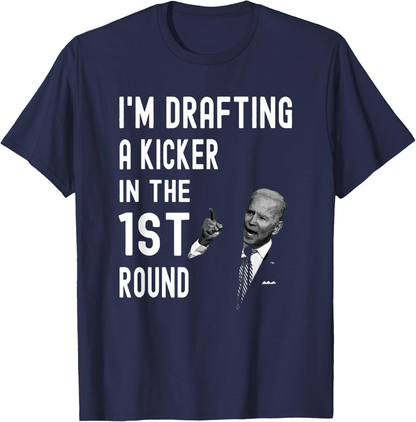 Special Confused Drafting Kicker Fantasy Football Kicker T-Shirt - T-Shirt | Navy