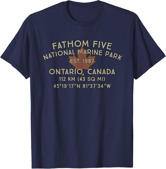 Fathom Five Marine Park Canada Great Hikes T-Shirt - T-Shirt | Navy