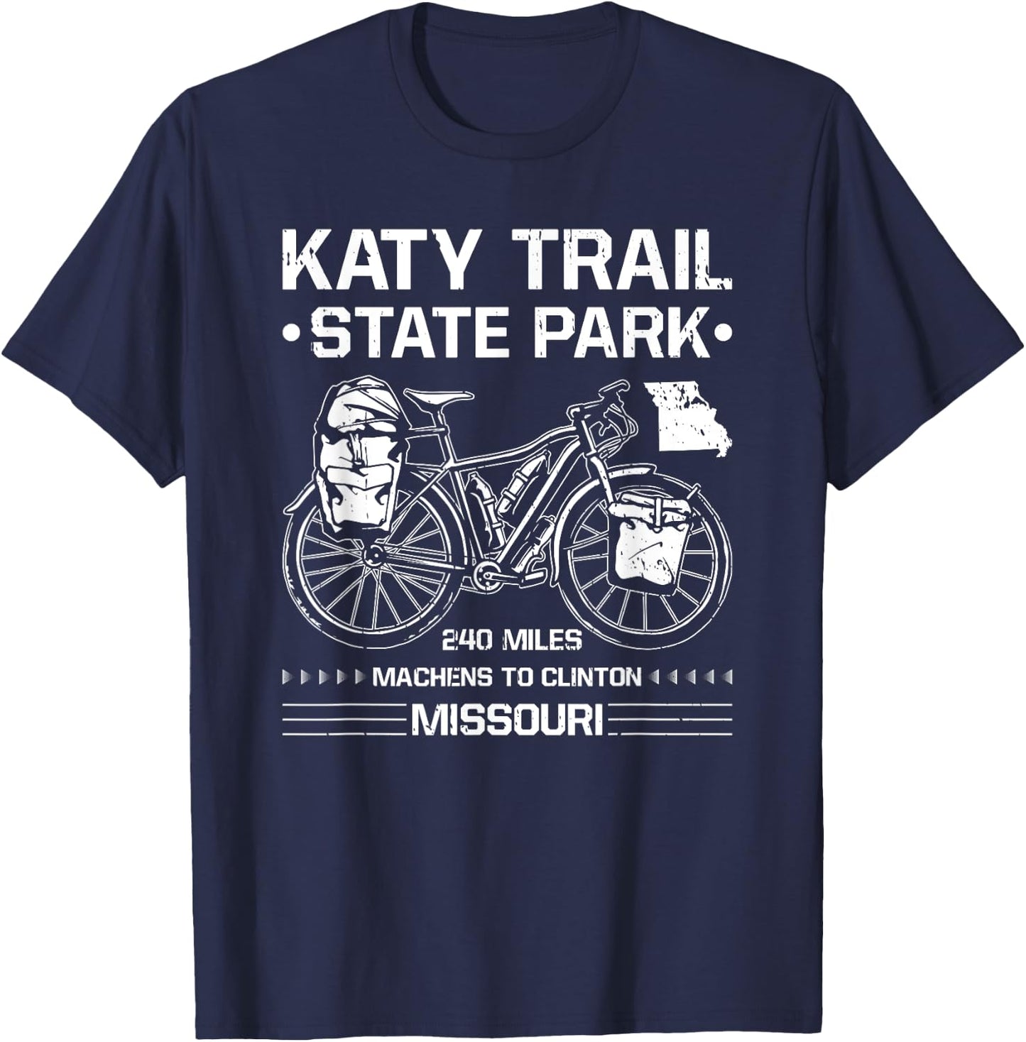 Katy Trail State Park Missouri Cycling Hiking Bike Midwest T-Shirt - T-Shirt | Navy